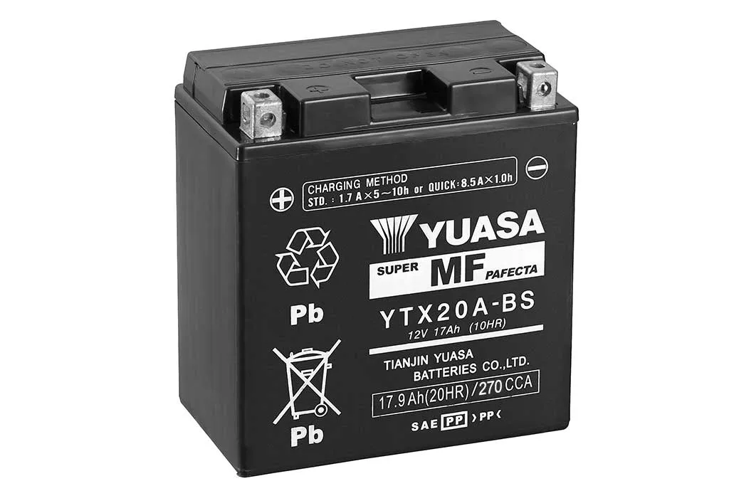 Yuasa YTX20A-BS AGM Batterie 12V 17 AH (CP) mit Säurepack Yuasa YTX20A-BS AGM Batterie 12V 17 AH (CP) mit Säurepack