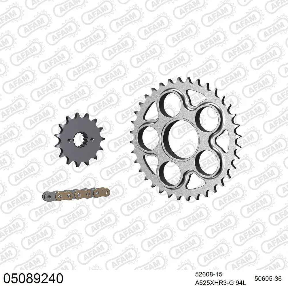 AFAM Kettensatz Stahl 525 XHR3-G 15x36 - Ducati 996 Monoposto-Biposto 1997-01 - 05089240