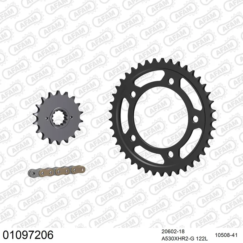 AFAM Kettensatz Stahl 530 XHR2-G 18x41 - Honda CB 1300 DC X4 1997-00 - 01097206