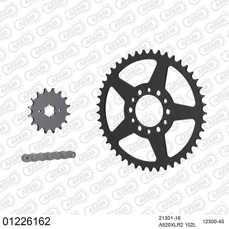 01226162 AFAM Kettensatz Stahl 520 XLR2 16x45 - Yamaha SR 250 SE 1981-84 - 01226162