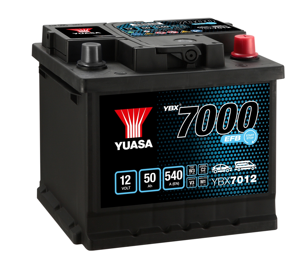 Yuasa YBX7012 EFB Batterie 12V 50 AH Yuasa YBX7012 EFB Batterie 12V 50 AH