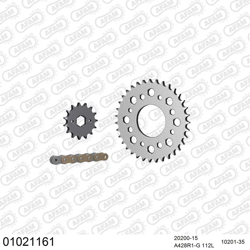 AFAM Kettensatz Stahl 428 R1-G 15x35 - Honda CD 200 T 1980-84 - 01021161