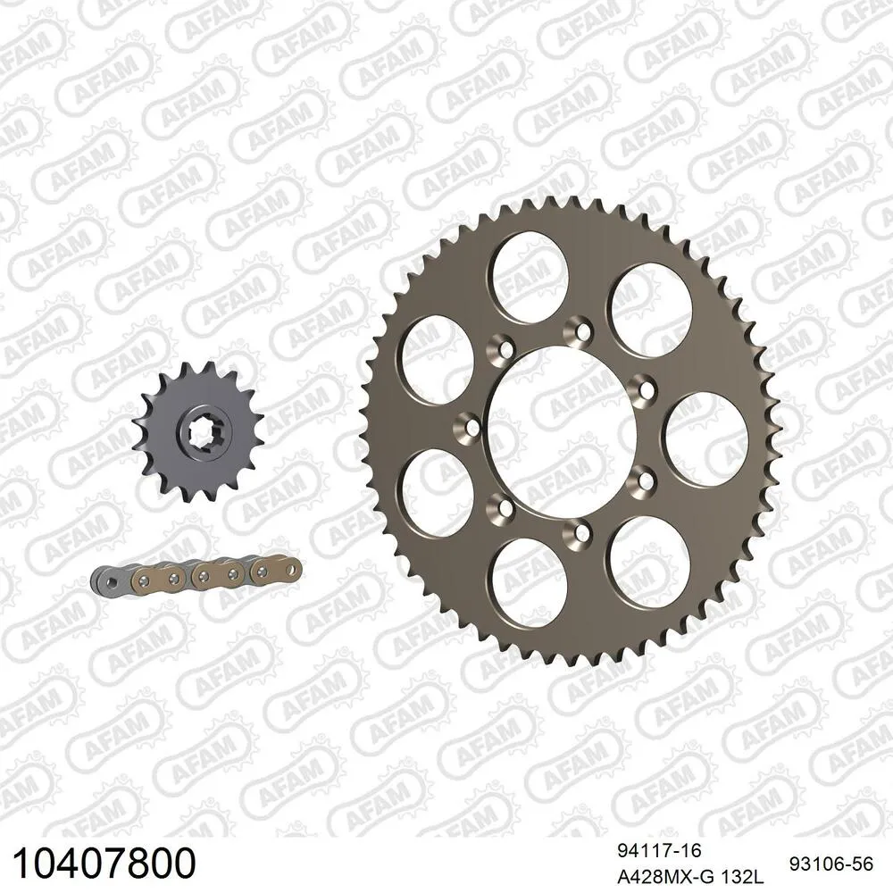 10407800 AFAM Kettensatz Aluminium 428 MX-G 16x56 - T.m. MX 80 2002-05 - 10407800