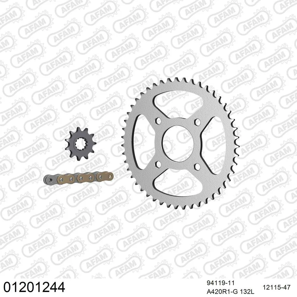 AFAM Kettensatz Stahl 420 R1-G 11x47 - Yamaha TZR 50 2003-06 - 01201244