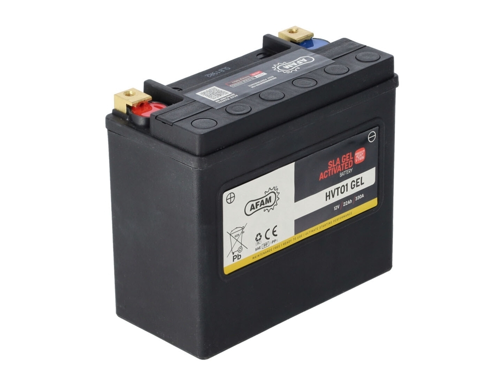 AFAM HVT 01 GEL SLA Batterie 12V 22AH 330A - Einbaufertig (YTX20HL-BS 65989 HVT01)