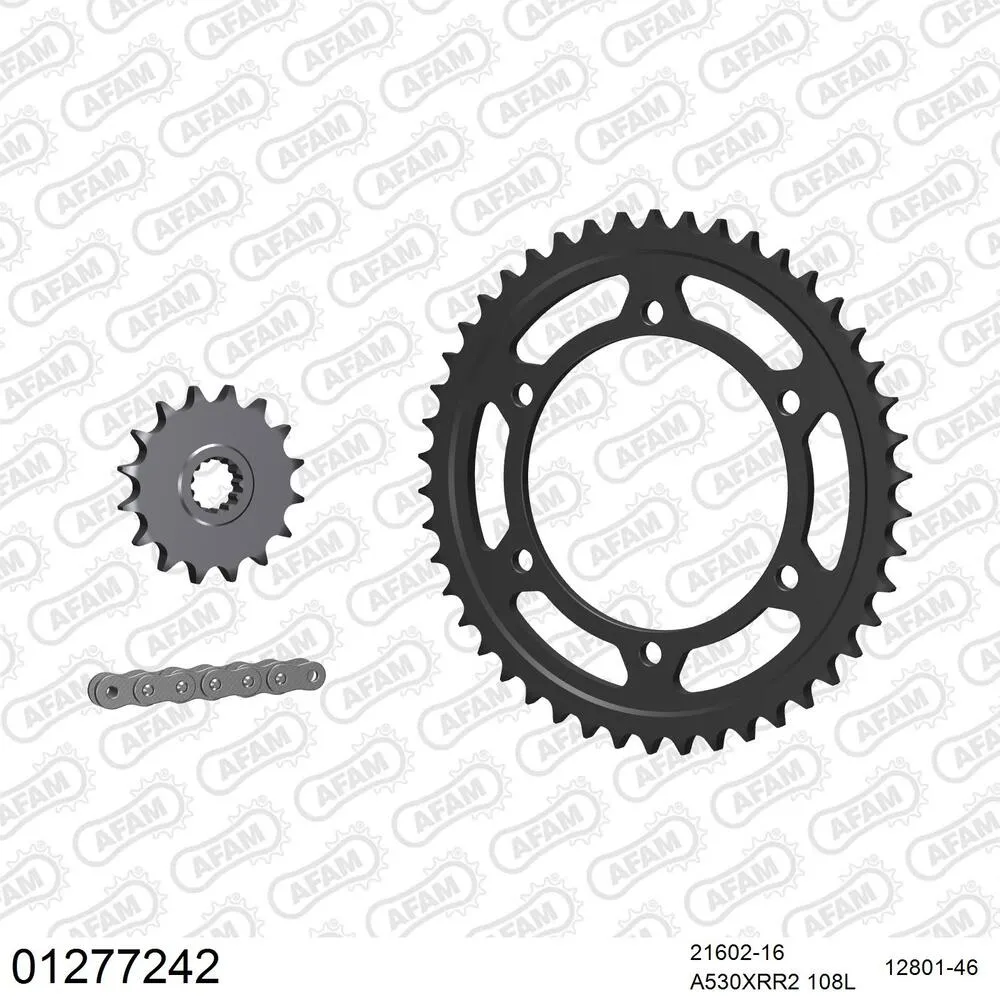 AFAM Kettensatz Stahl 530 XRR2 16x46 - Yamaha FZR 750 R OW01 1988-90 - 01277242