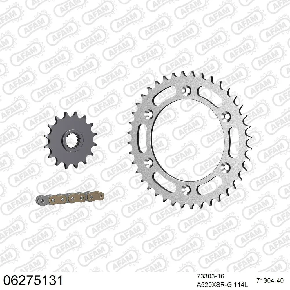 06275131 AFAM Kettensatz Stahl 520 XSR-G 16x40 - Husqvarna 701 Vitpilen 2018-20 - 06275131