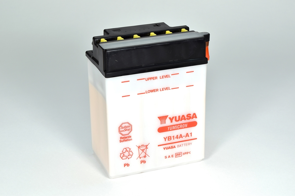 Yuasa YB14A-A1 Batterie YuMicron® 12V 14 AH (DC) ohne Säure Yuasa YB14A-A1 Batterie YuMicron® 12V 14 AH (DC) ohne Säure