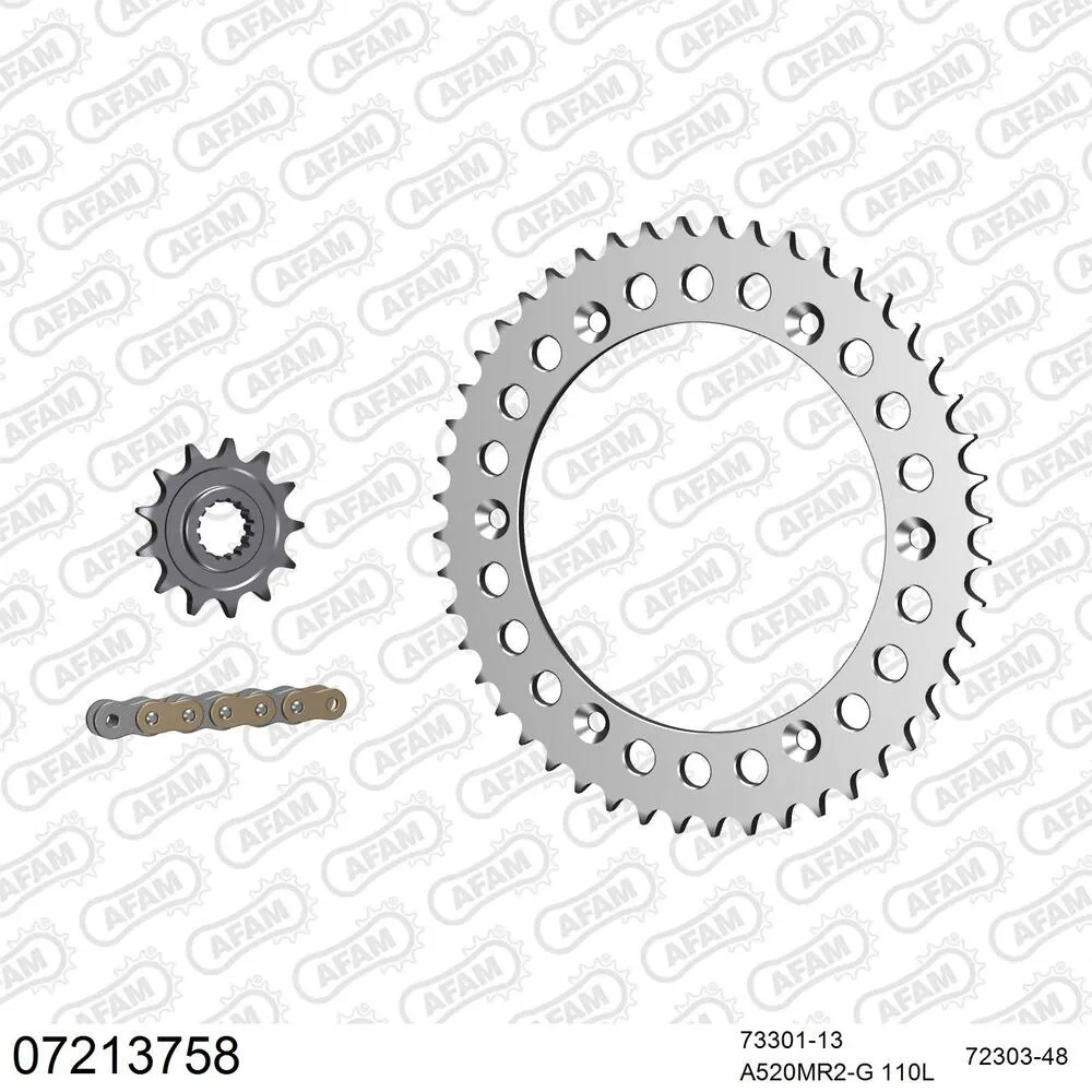 AFAM Kettensatz Aluminium 520 MR2-G 13x48 - KTM GS 125 1987-89 - 07213758