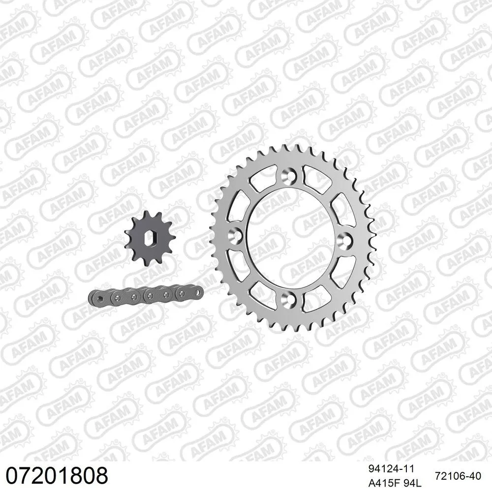 07201808 AFAM Kettensatz Aluminium 415 F 11x40 - KTM SX 50 2014-23 - 07201808