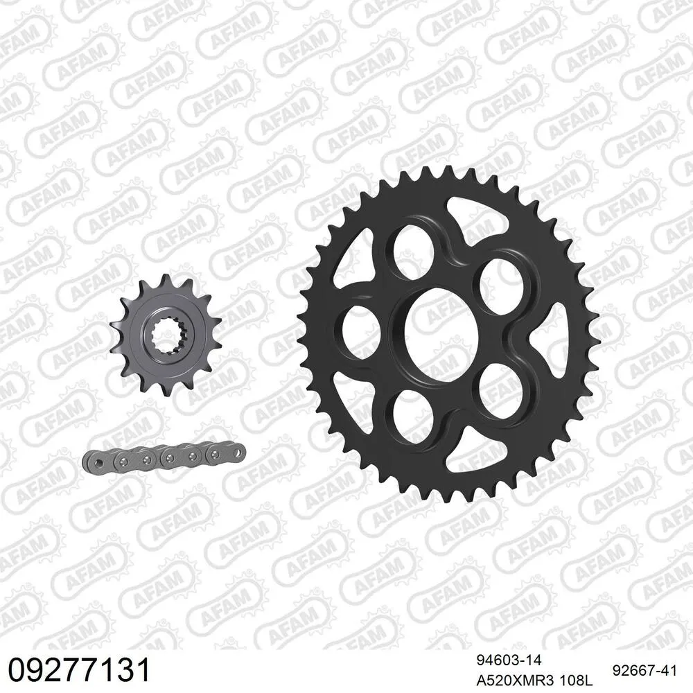 AFAM Kettensatz Stahl 520 XMR3 14x41 - Mv Agusta Brutale 750 2001-02 - 09277131