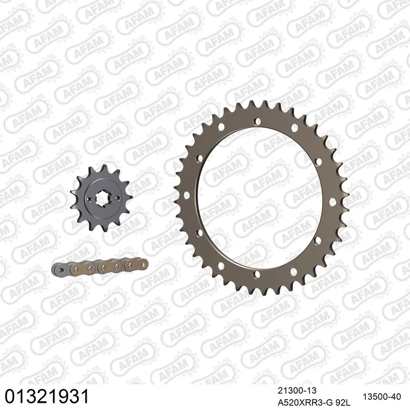 AFAM Kettensatz Aluminium 520 XRR3-G 13x40 - Yamaha YFS 200 Blaster 1988-06 - 01321931