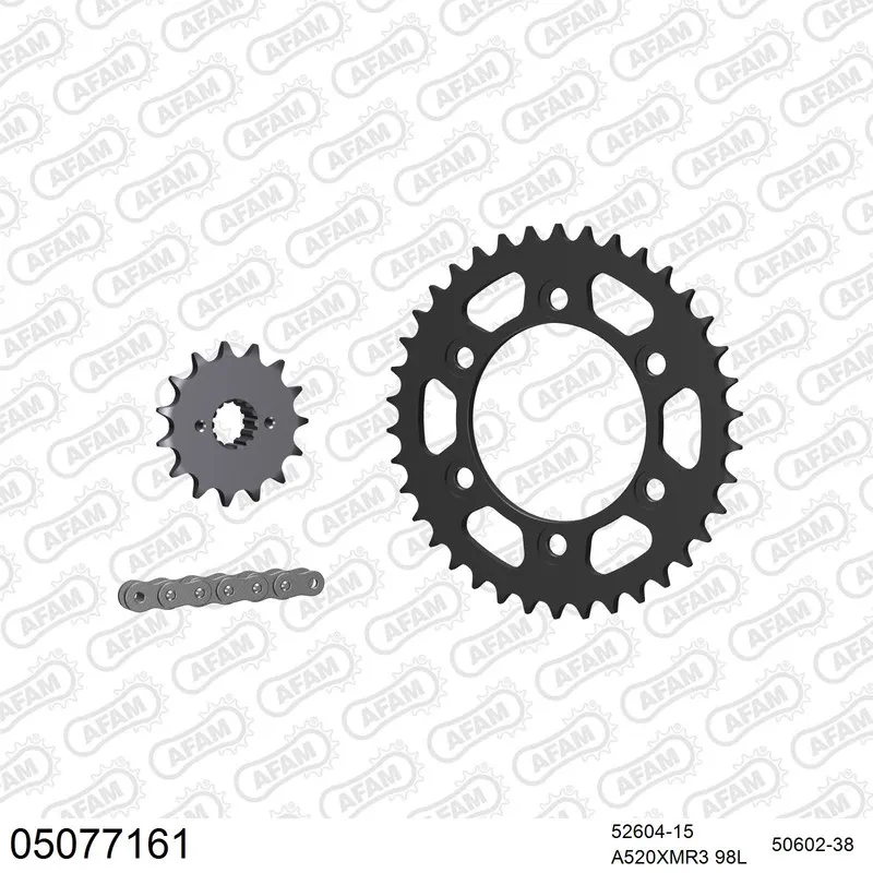 AFAM Kettensatz Stahl 520 XMR3 15x38 - Ducati 750 Monster 1996-98 - 05077161