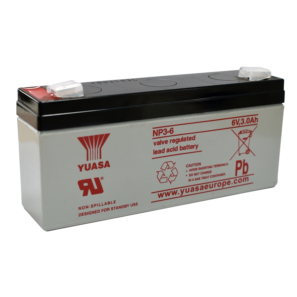 Yuasa NP3-6 AGM VRLA Industriebatterie 6V - 3 Ah Yuasa NP3-6 AGM VRLA Industriebatterie 6V - 3 Ah