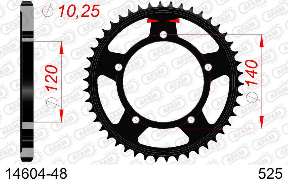 14604-48 AFAM Kettensatz Stahl 525 XMR3 16x48 - Suzuki GSR 600 2006-10 - 01470101