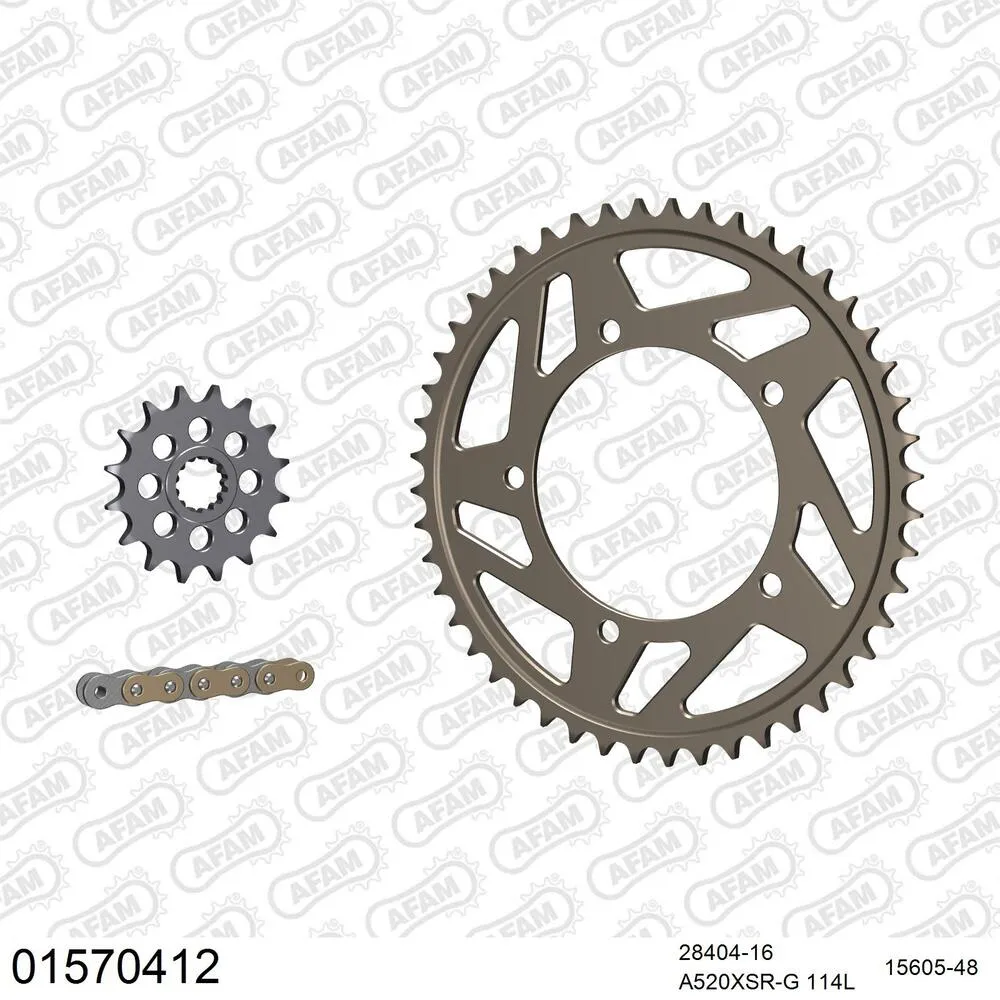 AFAM Racing Kettensatz Aluminium 520 XSR-G 16x48 - Suzuki GSR 600 2006-10 - 01570412