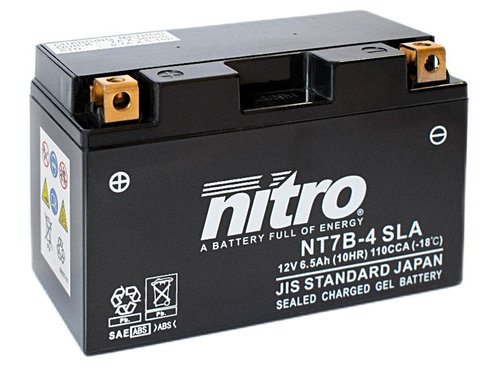 Nitro NT7B-4 SLA AGM Gel Batterie 12V 6.5 Ah ab Werk gefüllt Nitro NT7B-4 SLA AGM Gel Batterie 12V 6.5 Ah ab Werk gefüllt