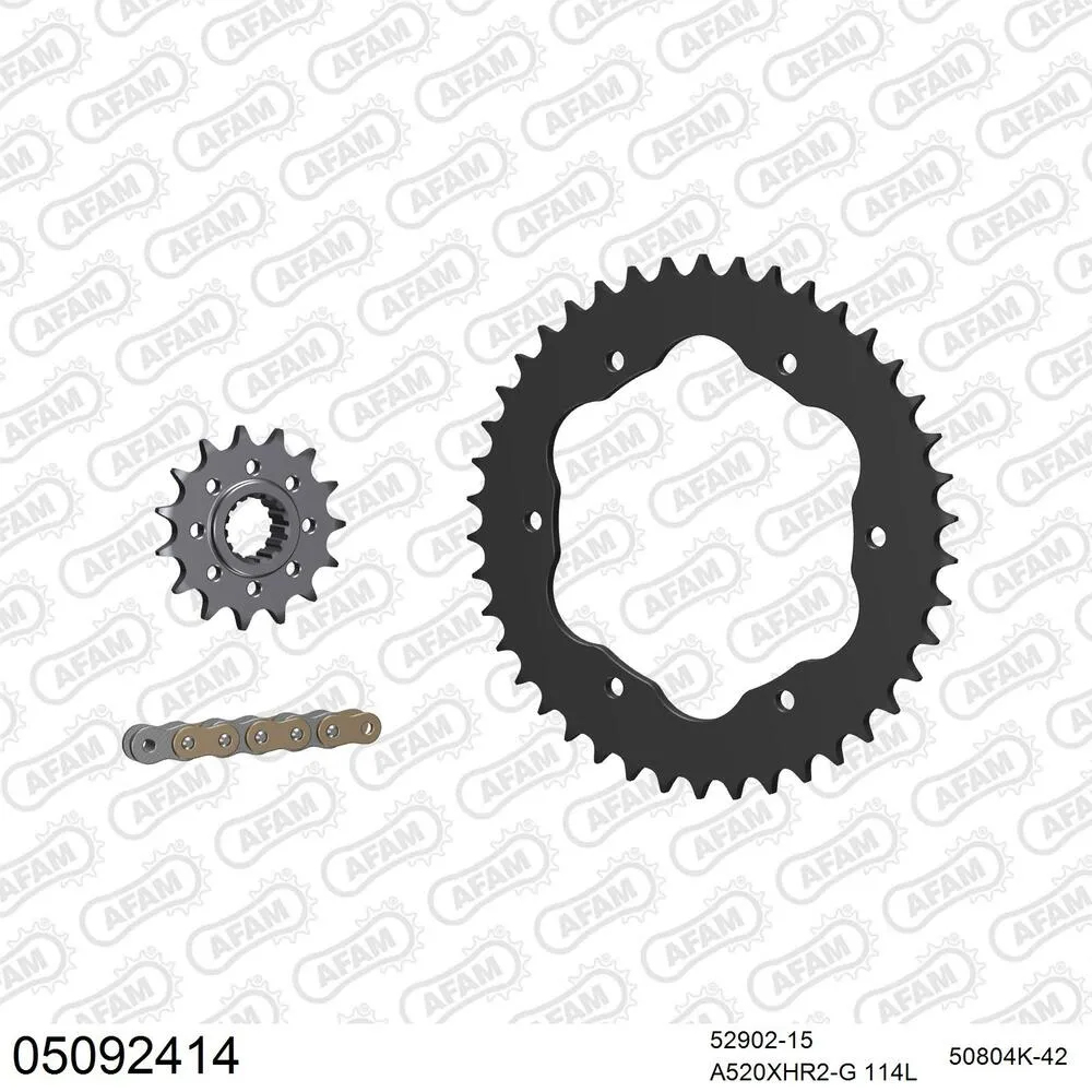 AFAM Kettensatz Stahl 520 XHR2-G 15x42 - Ducati Panigale R V4 2019-21 - 05092414