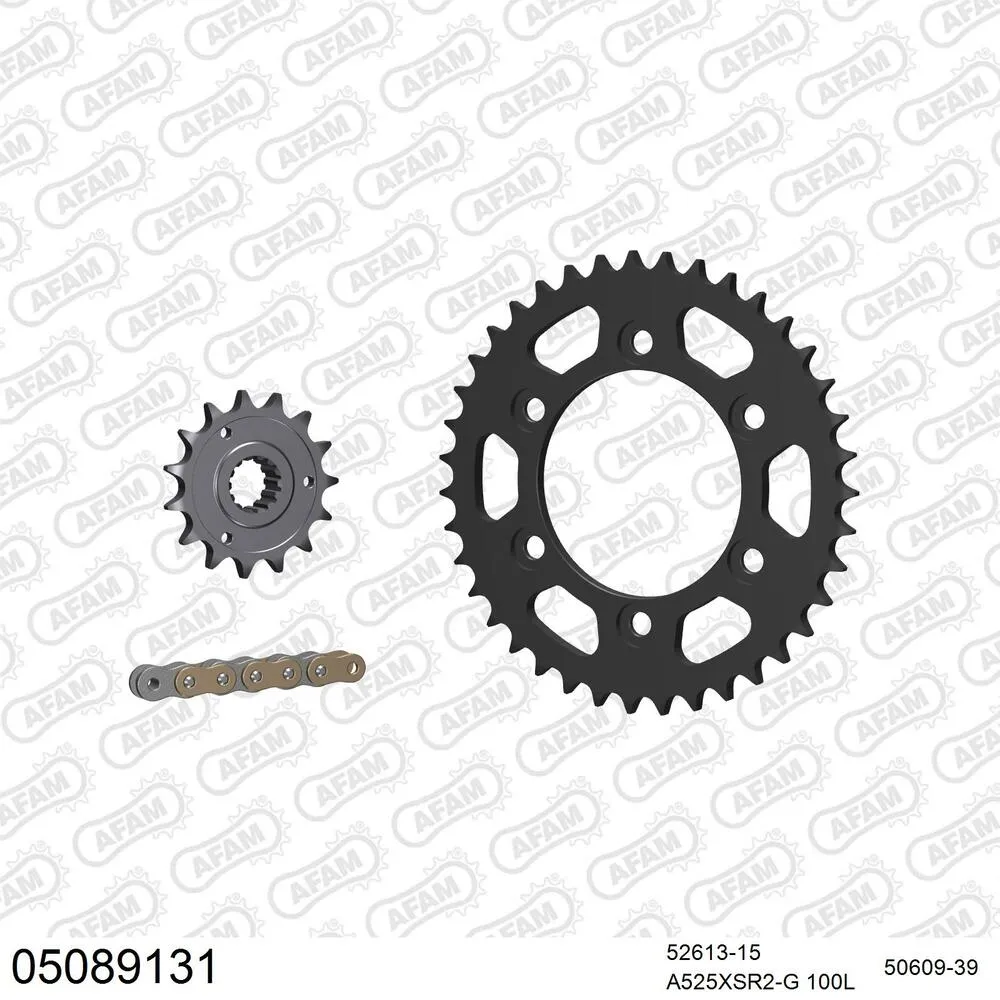 AFAM Kettensatz Stahl 525 XSR2-G 15x39 - Ducati 1000 GT 2006-10 - 05089131