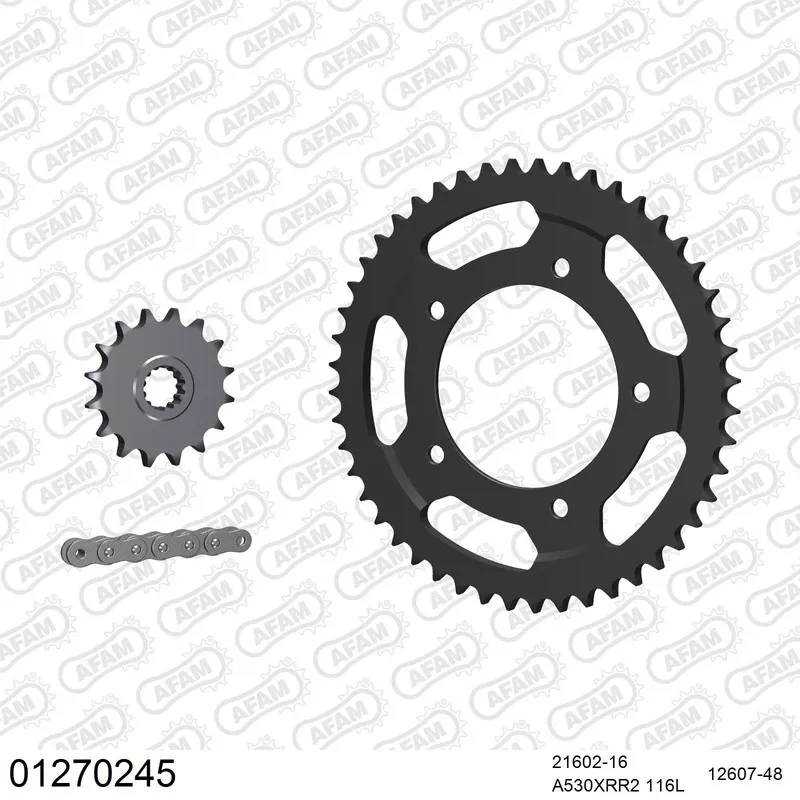 01270245 AFAM Kettensatz Stahl 530 XRR2 16x48 - Yamaha YZF-R 6 1999-02 - 01270245