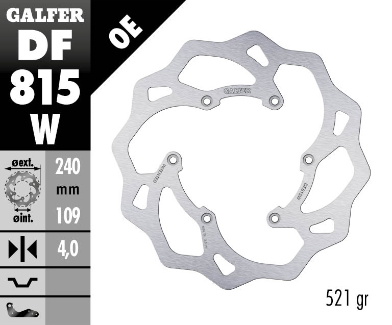 Galfer Bremsscheibe starr 240X4mm - DF815W