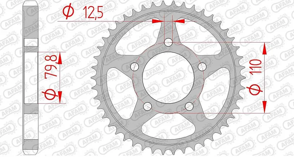 afam_kettenrad_hinten_86600 AFAM Kettensatz Stahl 530 XRR2 17x43 - Triumph 900 Thunderbird Sport 1998-04
