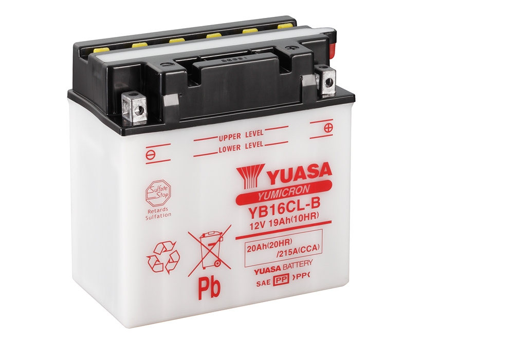 Yuasa YB16CL-B Batterie YuMicron® 12V 19 AH (CP) mit Säurepack Yuasa YB16CL-B Batterie YuMicron® 12V 19 AH (CP) mit Säurepack