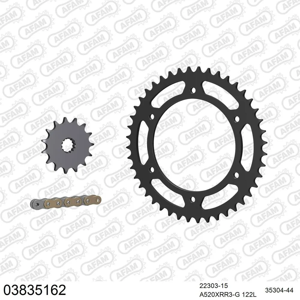 AFAM Kettensatz Stahl 520 XRR3-G 15x44 - Beta 350 Jonathan 2003-06 - 03835162