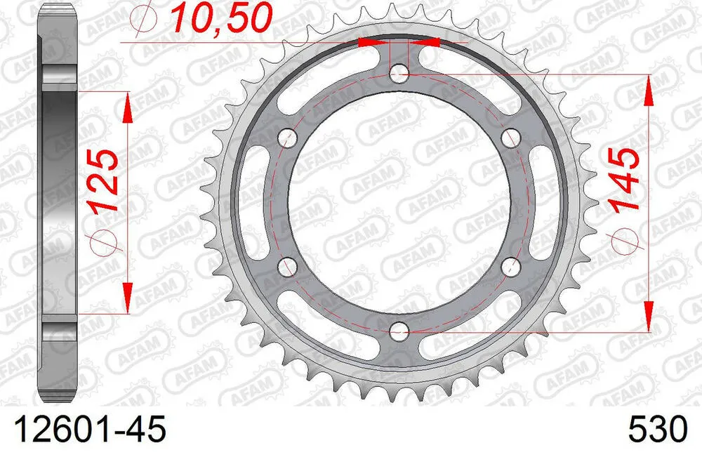 AFAM Kettensatz Stahl 530 XMR3 15x45 - Yamaha FZR 600 1991-93 - 01270242