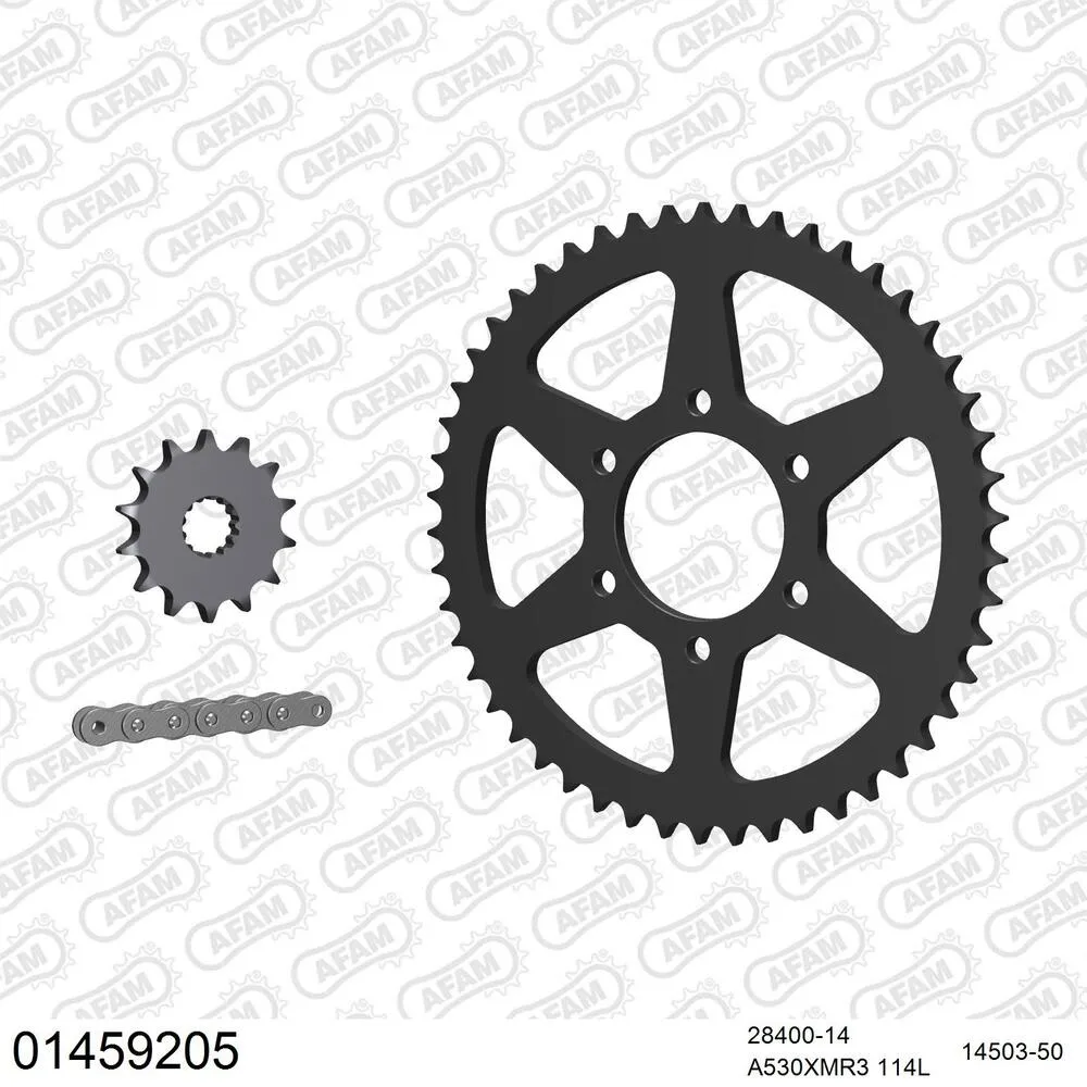 AFAM Kettensatz Stahl 530 XMR3 14x50 - Suzuki GSX 500 E / ES 1983-87 - 01459205