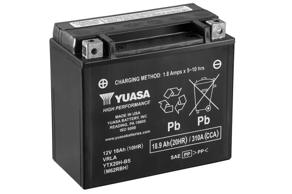 Yuasa YTX20H-BS AGM Batterie High Performance 12V 18 AH (CP) mit Säurepack