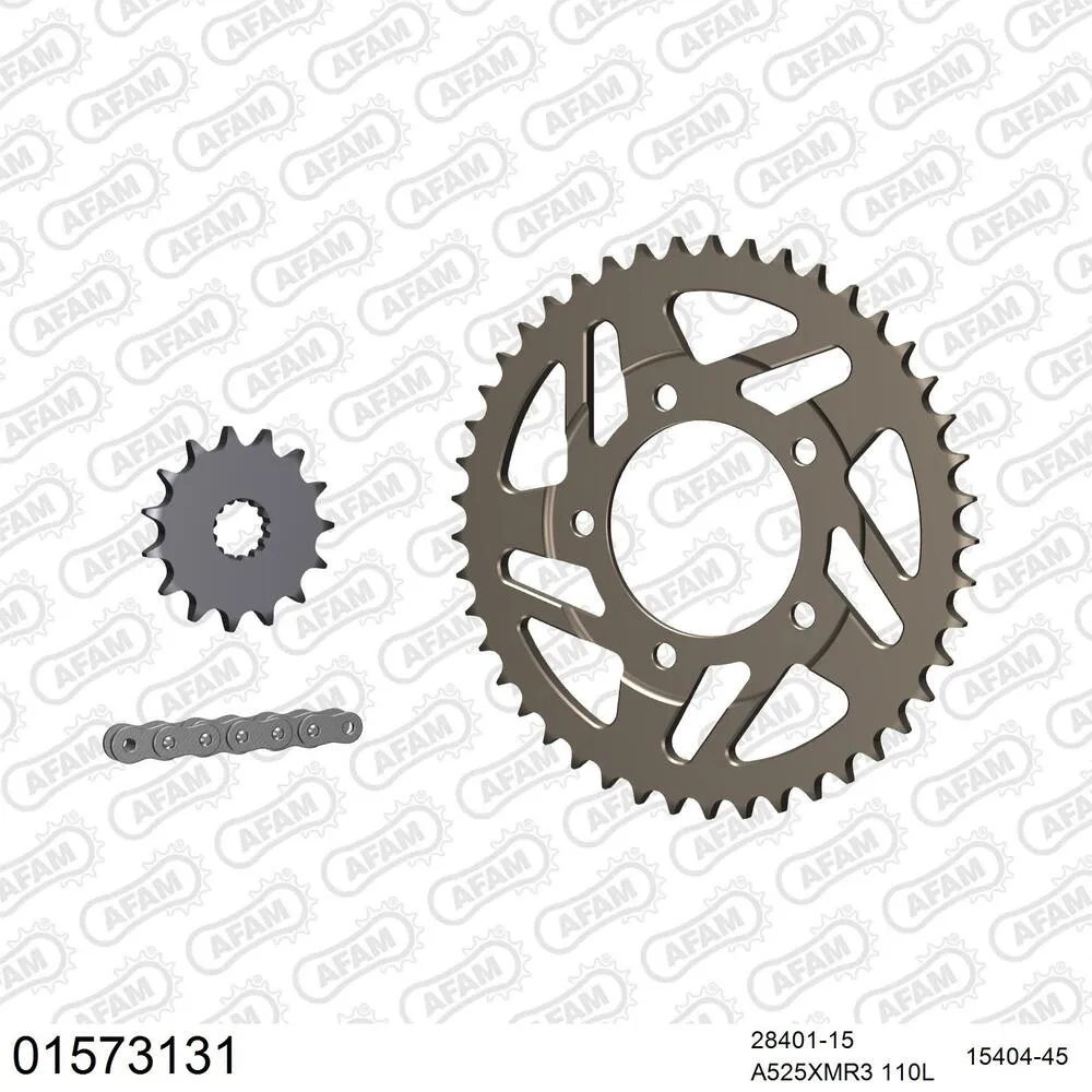 01573131 AFAM Kettensatz Aluminium 525 XMR3 15x45 - Suzuki SV 650 N 1999-10 - 01573131