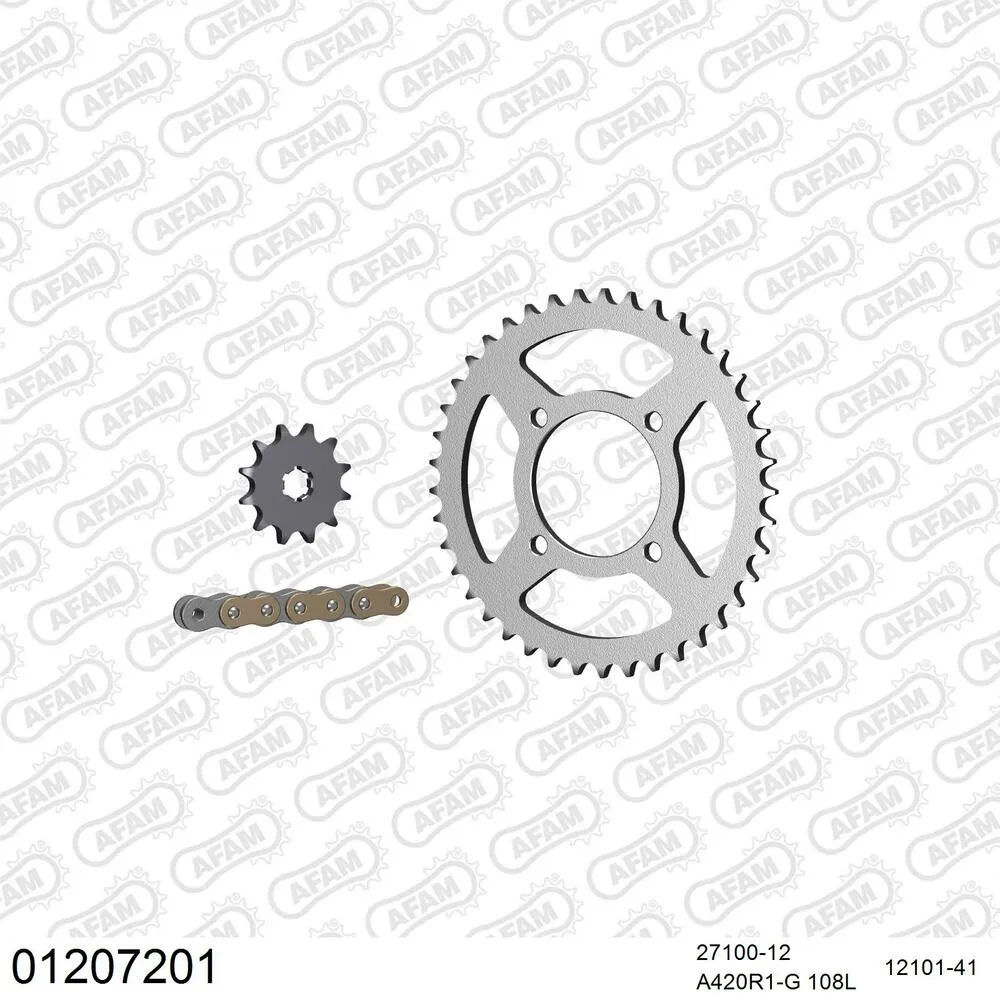 AFAM Kettensatz Stahl 420 R1-G 12x41 - Yamaha RD 80 MX 1982 - 01207201