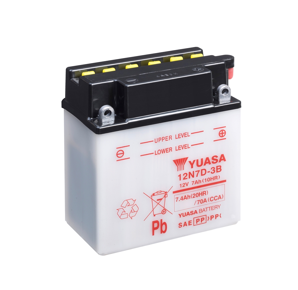 Yuasa 12N7D-3B Batterie 12V 7 AH (DC) ohne Säure