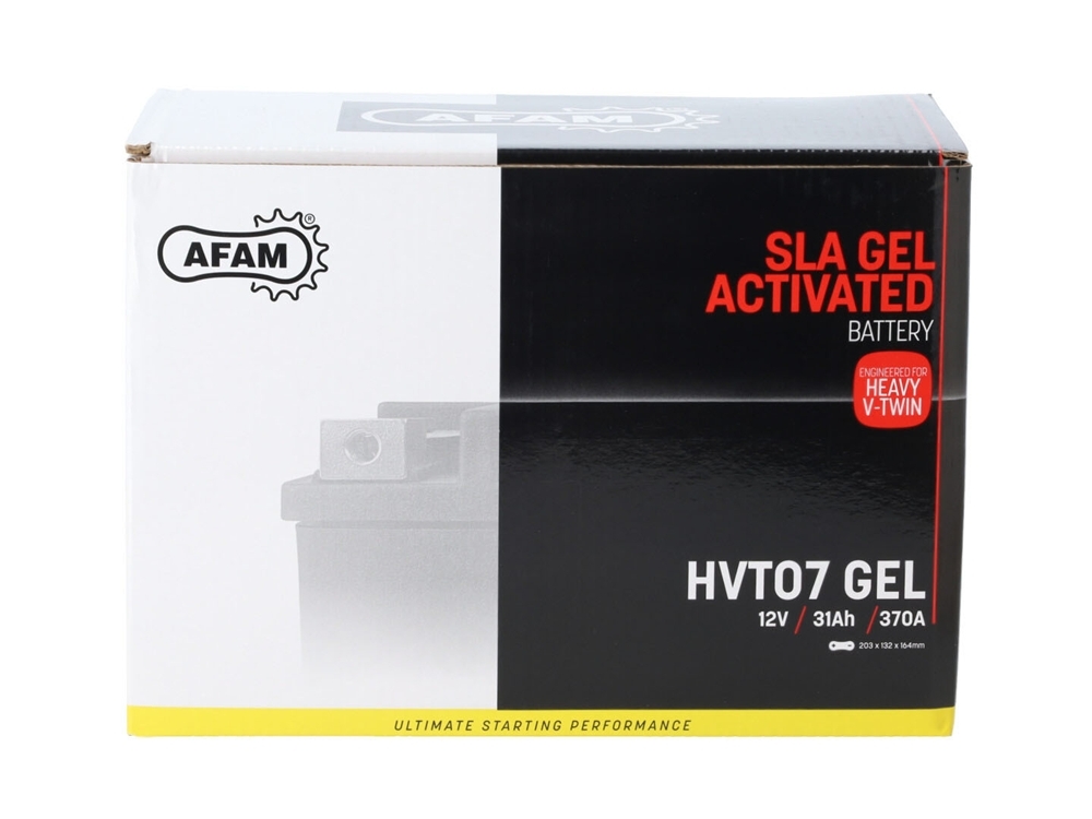 AFAM HVT 07 GEL SLA Batterie 12V 31AH 370A - Einbaufertig (66007 YHD-12 CHD4-12 HVT07)