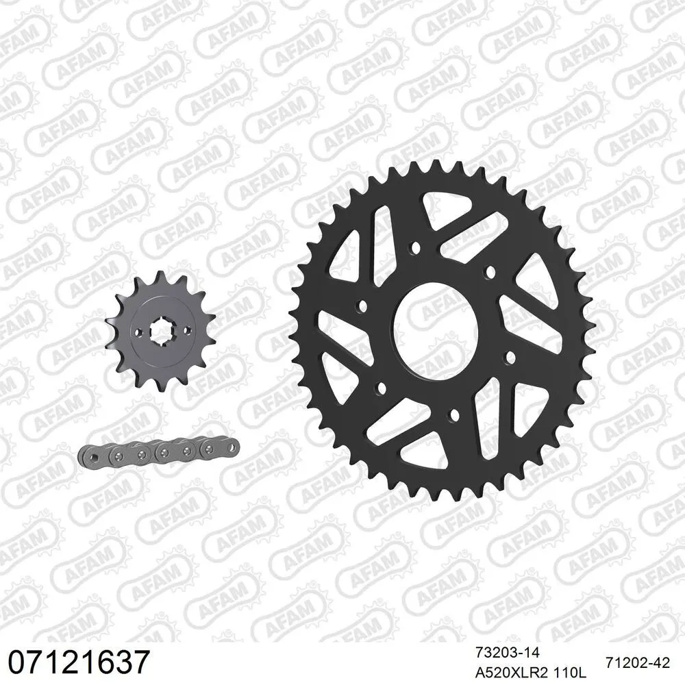 AFAM Kettensatz Stahl 520 XLR2 14x42 - KTM 200 Duke 2014-20 - 07121637