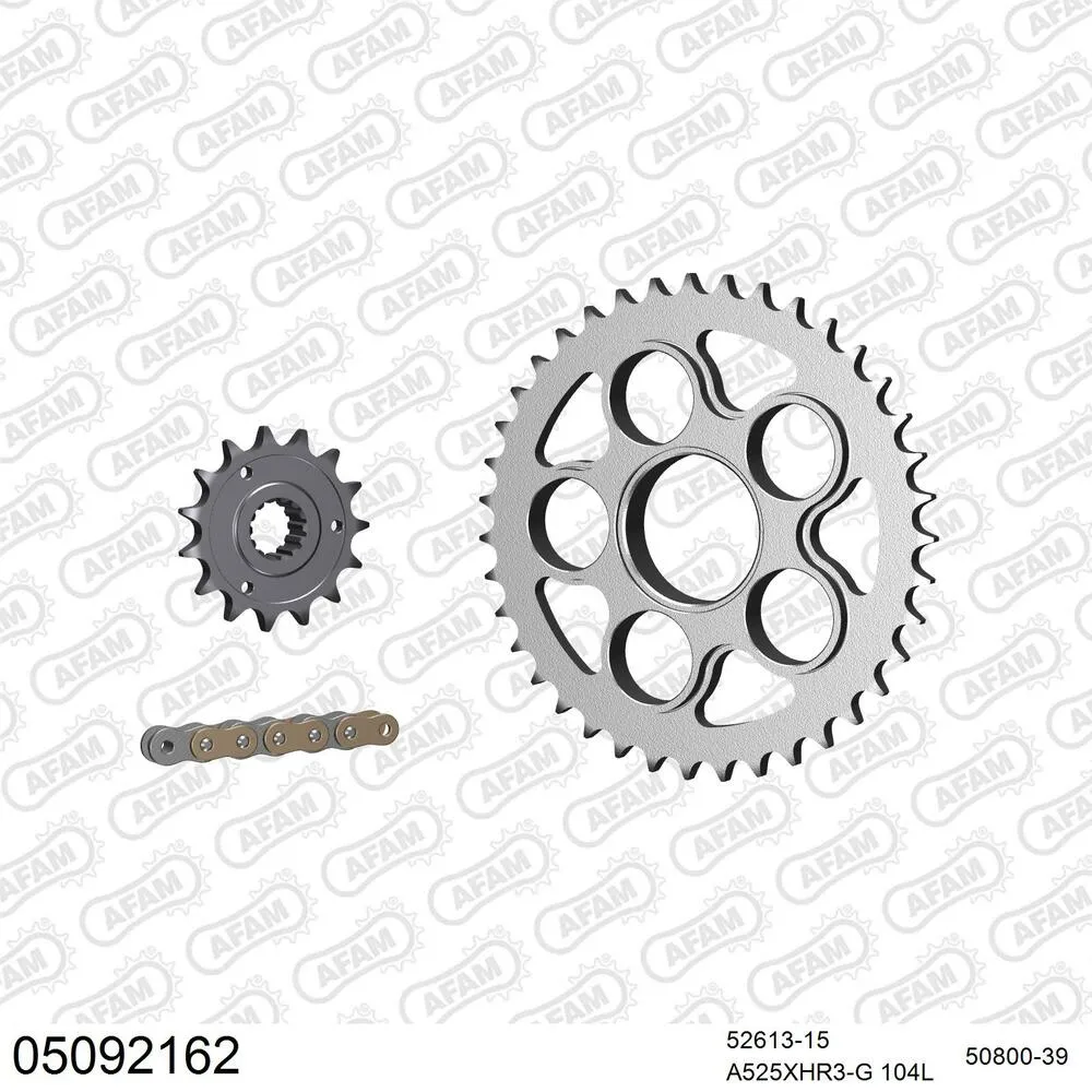 AFAM Kettensatz Stahl 525 XHR3-G 15x39 - Ducati 1100 Monster Diesel 2011-13 - 05092162