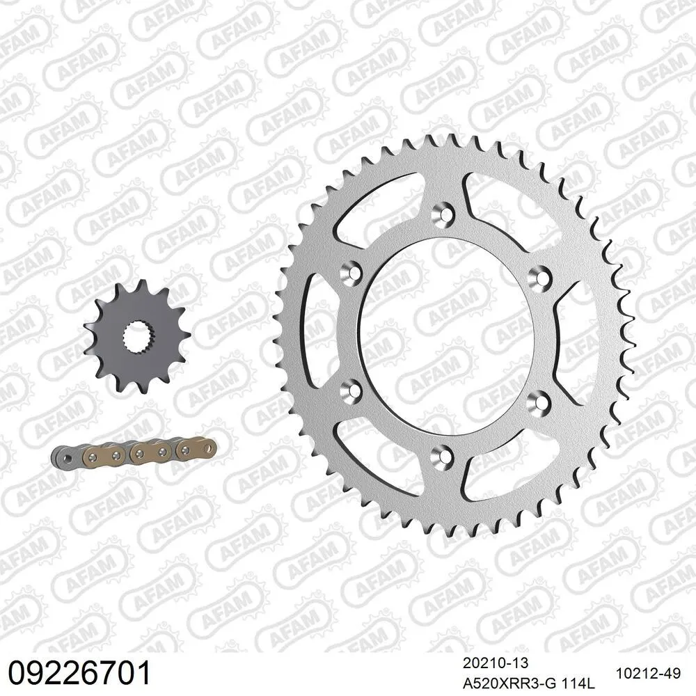 AFAM Kettensatz Stahl 520 XRR3-G 13x49 - Hm-honda CRE F 250 R 2004-09 - 09226701