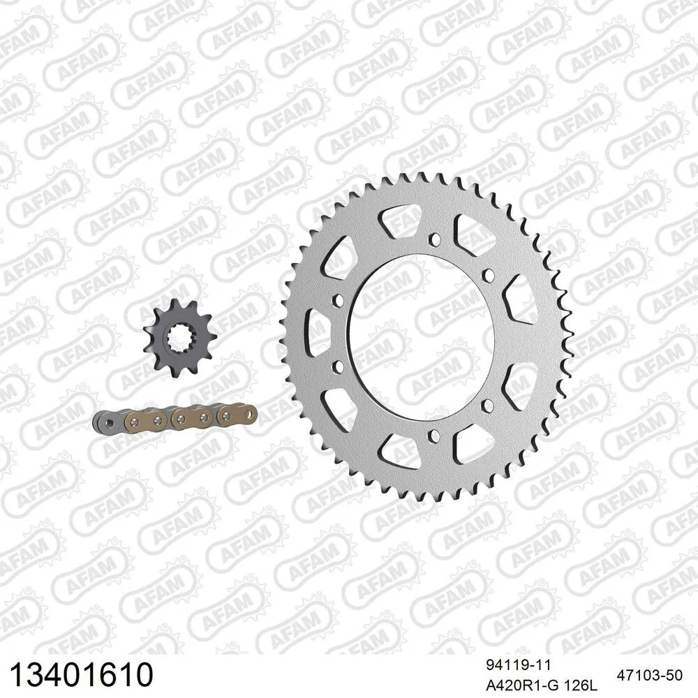 AFAM Kettensatz Stahl 420 R1-G 11x50 - MBK 50 X Limit Enduro 2003-06 - 13401610