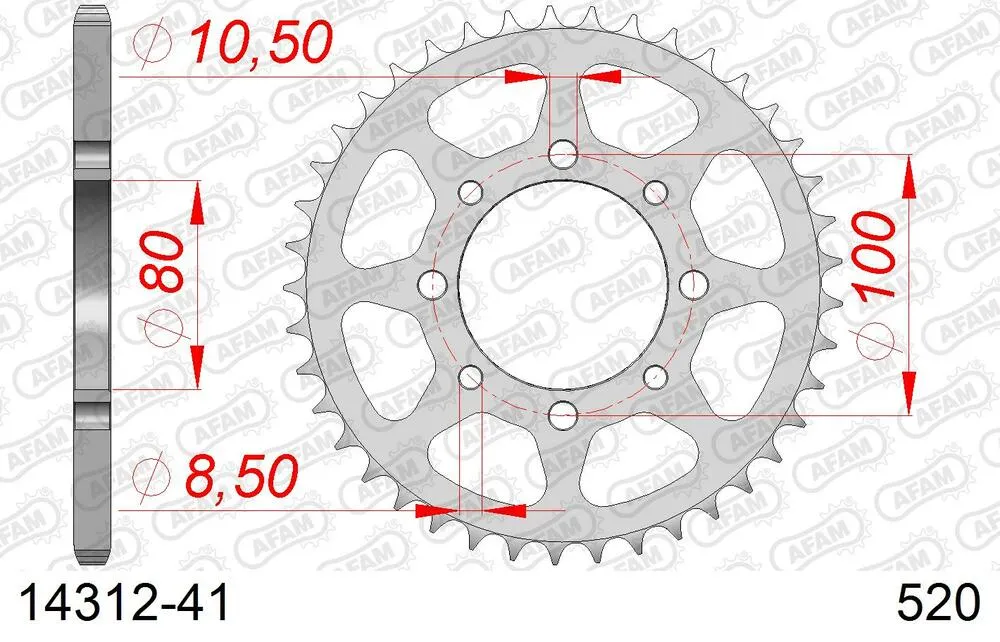 AFAM Kettensatz Stahl 520 XRR3-G 15x41 - Suzuki GN 250 1985-98 - 01426161