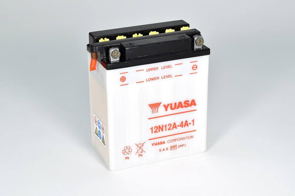 Yuasa 12N12A-4A-1 Batterie 12V 12 AH (CP) mit Säurepack