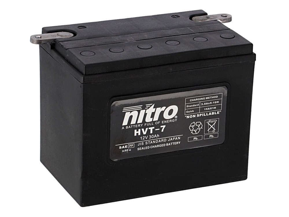 Nitro HVT 07 SLA AGM Gel Batterie 12V 30 Ah ab Werk gefüllt Nitro HVT 07 SLA AGM Gel Batterie 12V 30 Ah ab Werk gefüllt