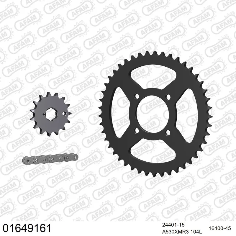 AFAM Kettensatz Stahl 530 XMR3 15x45 - Kawasaki Z 440 LTD 1979-84 - 01649161
