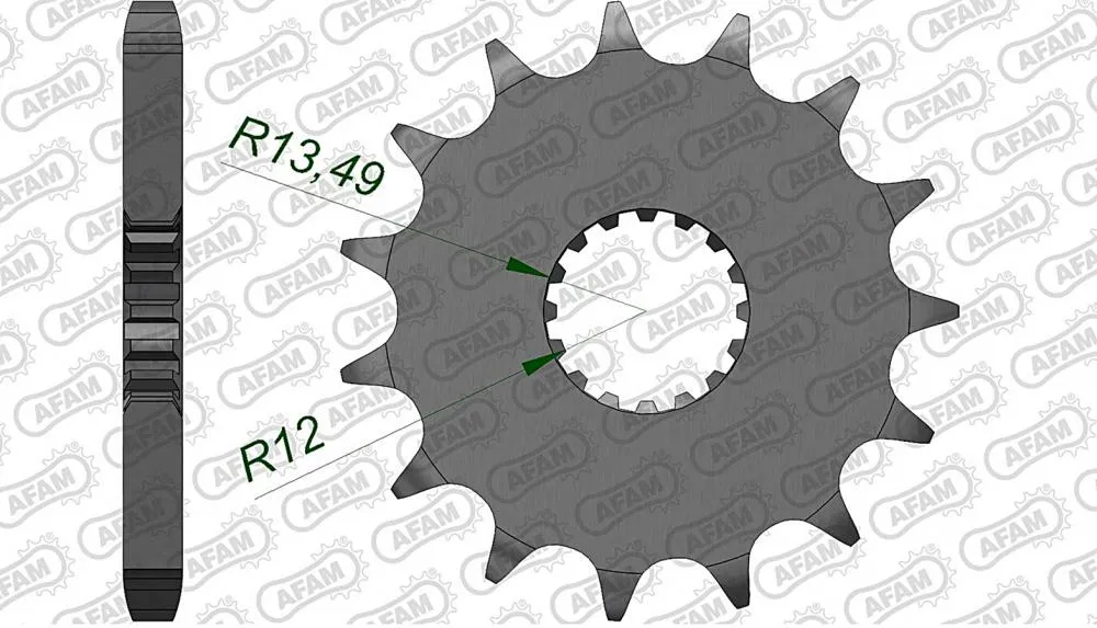 afam_ritzel_vorne_22900 AFAM Kettensatz Stahl 530 XHR2-G 17x42 - Suzuki GSX-R 1000 2009-16