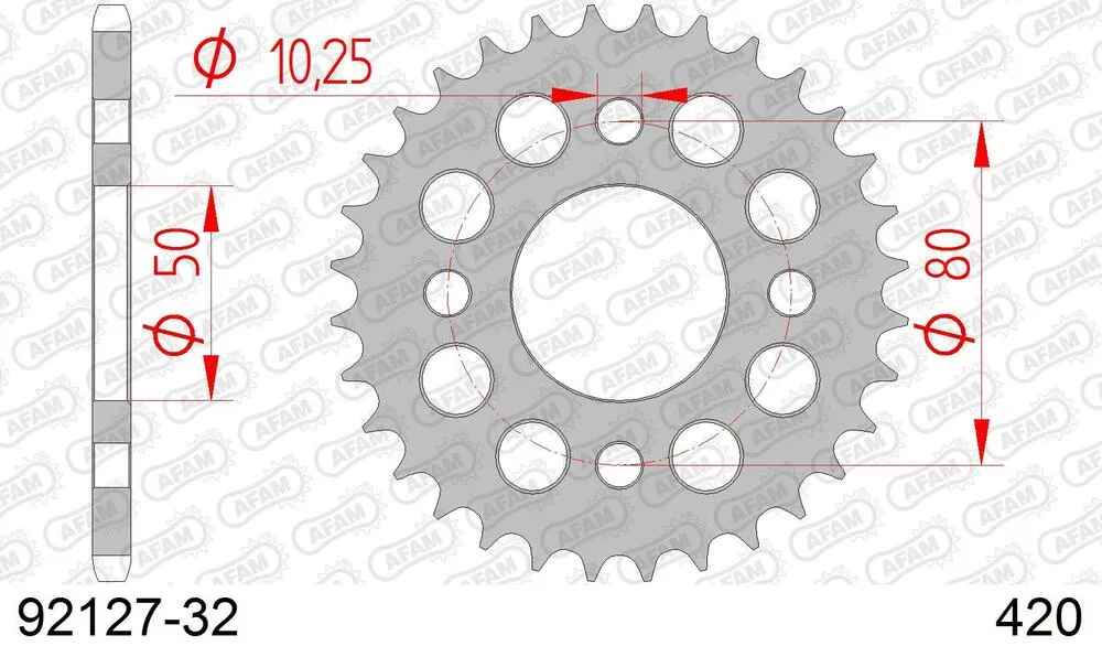 AFAM Kettensatz Stahl 420 R1-G 15x32 - Skyteam 125 Skymax 2010-15 - 09213100