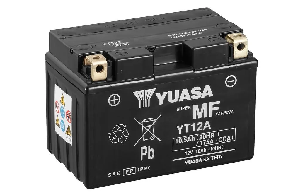 Yuasa YT12A AGM Batterie 12V 10 AH (WC) ab Werk gefüllt Yuasa YT12A AGM Batterie 12V 10 AH (WC) ab Werk gefüllt