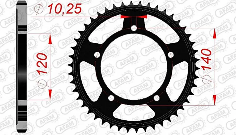 afam_kettenrad_hinten_14604 AFAM Kettensatz Stahl 525 XRR 15x47 - Suzuki DL 650 V-Strom ABS /XT 2007-21