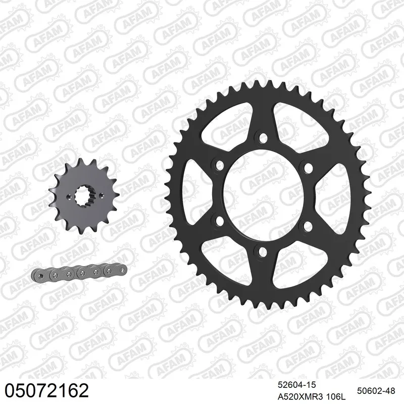 AFAM Kettensatz Stahl 520 XMR3 15x48 - Ducati 620 Monster 2005-06 - 05072162