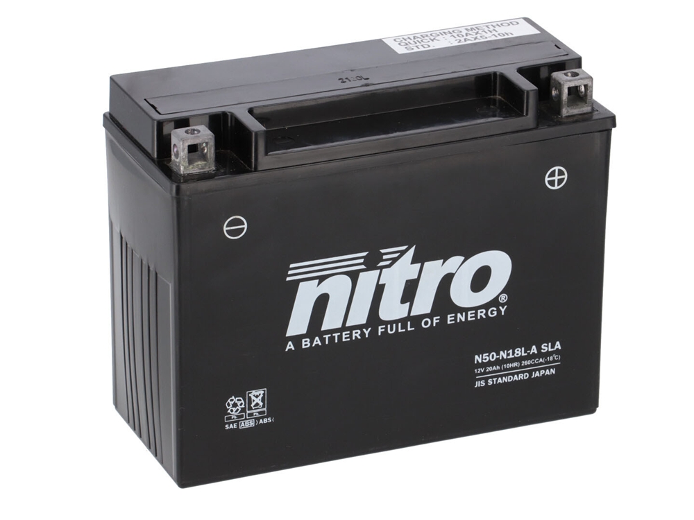Nitro N50-N18L-A SLA AGM Gel Batterie 12V 20 Ah ab Werk gefüllt Nitro N50-N18L-A SLA AGM Gel Batterie 12V 20 Ah ab Werk gefüllt
