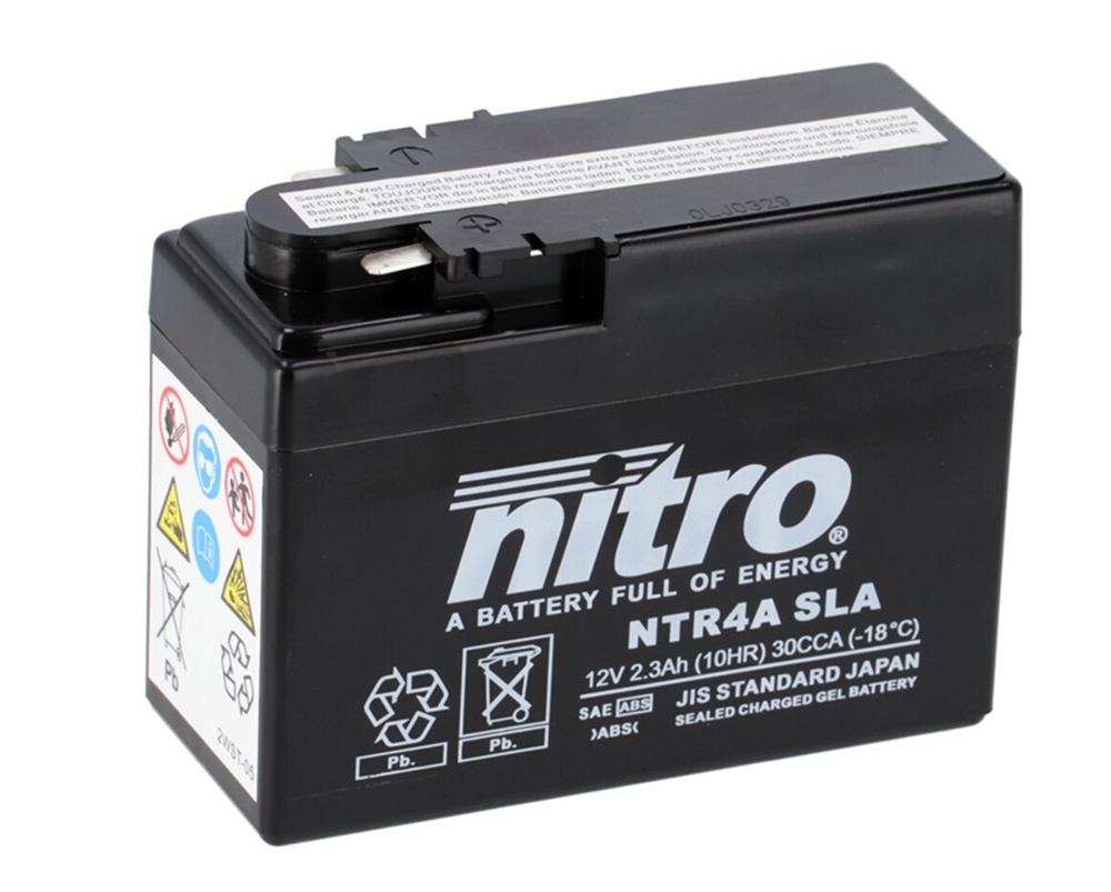Nitro NTR4A SLA AGM Gel Batterie 12V 2.3 Ah ab Werk gefüllt